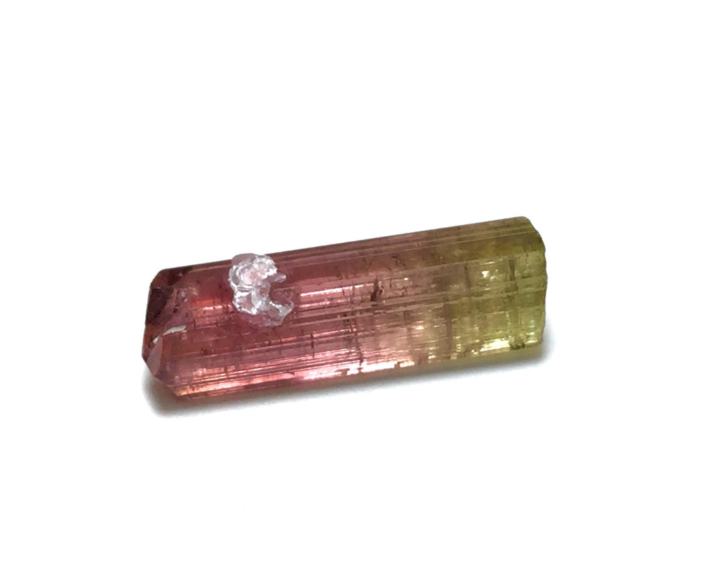 Rubylite Tourmaline Crystal: Natural Bi-Color Pendant, Afghanistan