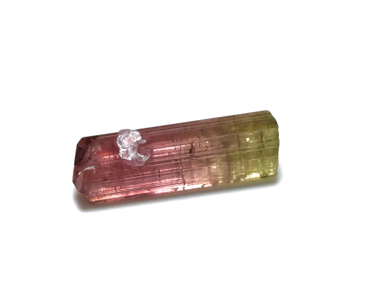 Rubylite Tourmaline Crystal: Natural Bi-Color Pendant, Afghanistan