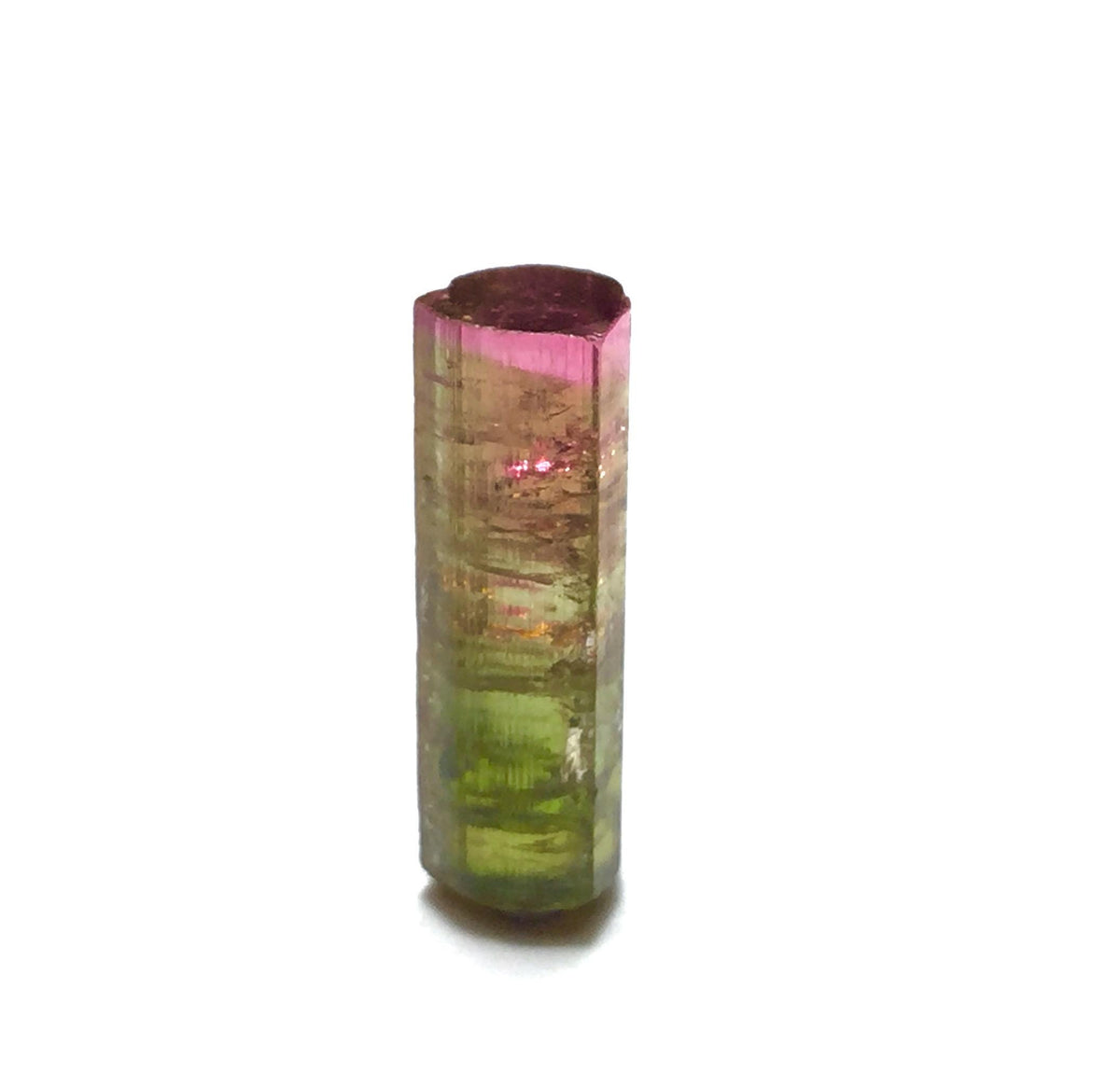 Hot Purple Cap Tri Colors Tourmaline Crystal