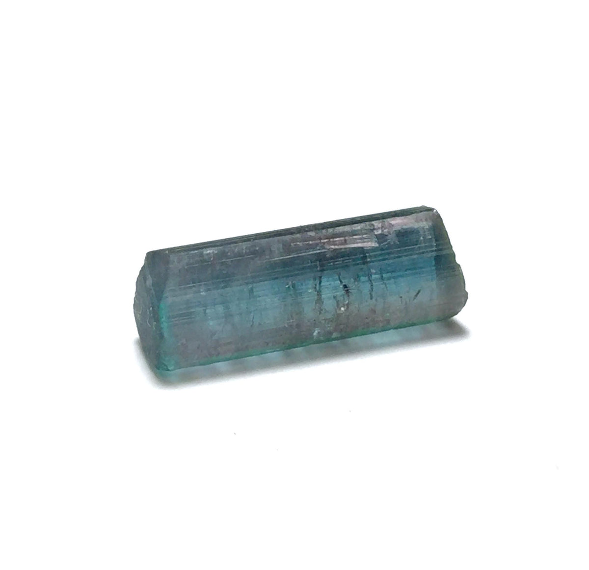 Neon Electric Blue Cap Bi Tourmaline Crystal
