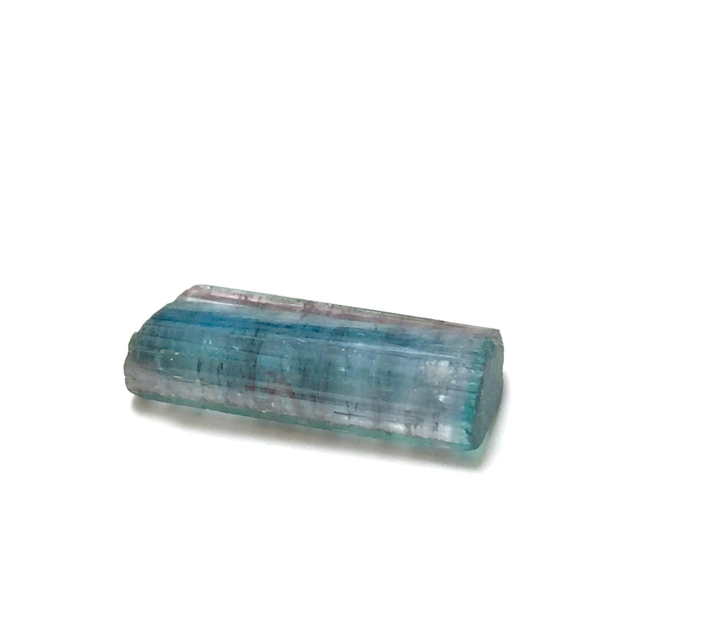 Neon Electric Blue Cap Bi Tourmaline Crystal