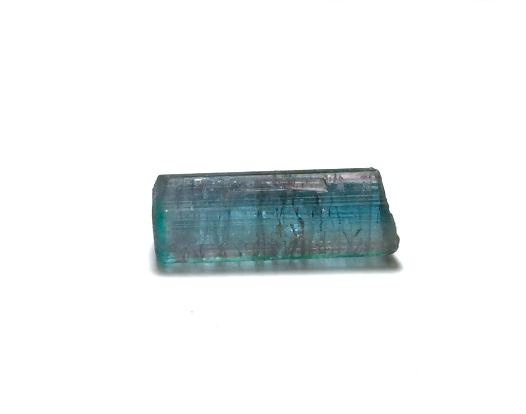 Neon Electric Blue Cap Bi Tourmaline Crystal
