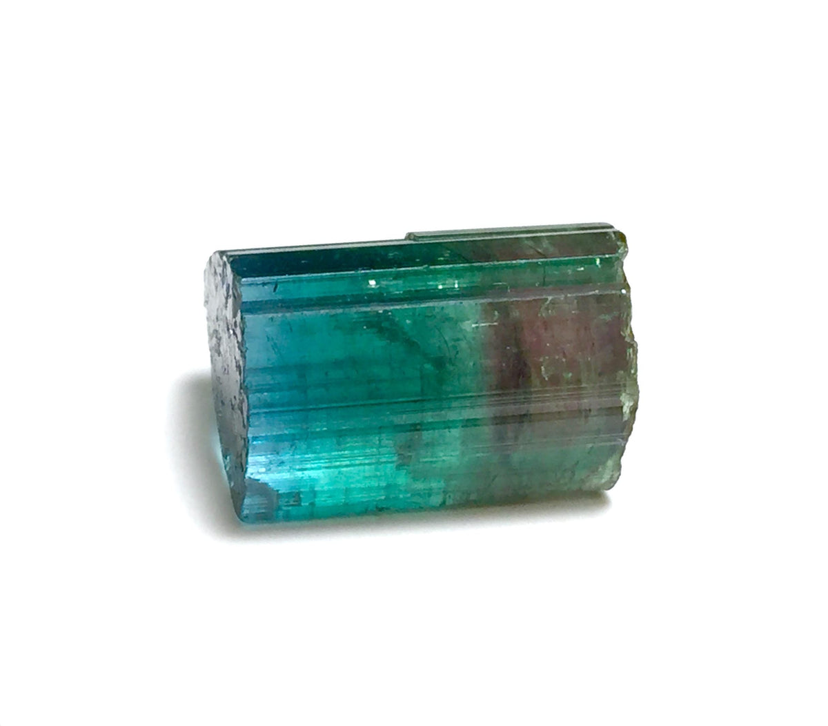 Neon Electric Blue Cap Bi Tourmaline Crystal