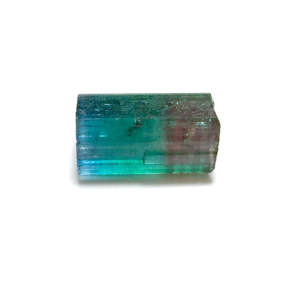 Neon Electric Blue Cap Bi Tourmaline Crystal