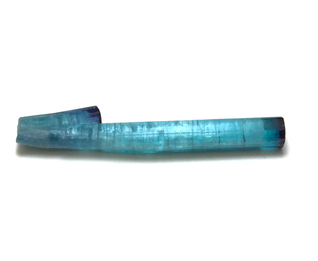 Neon Electric Blue Cap Bi Tourmaline Crystal