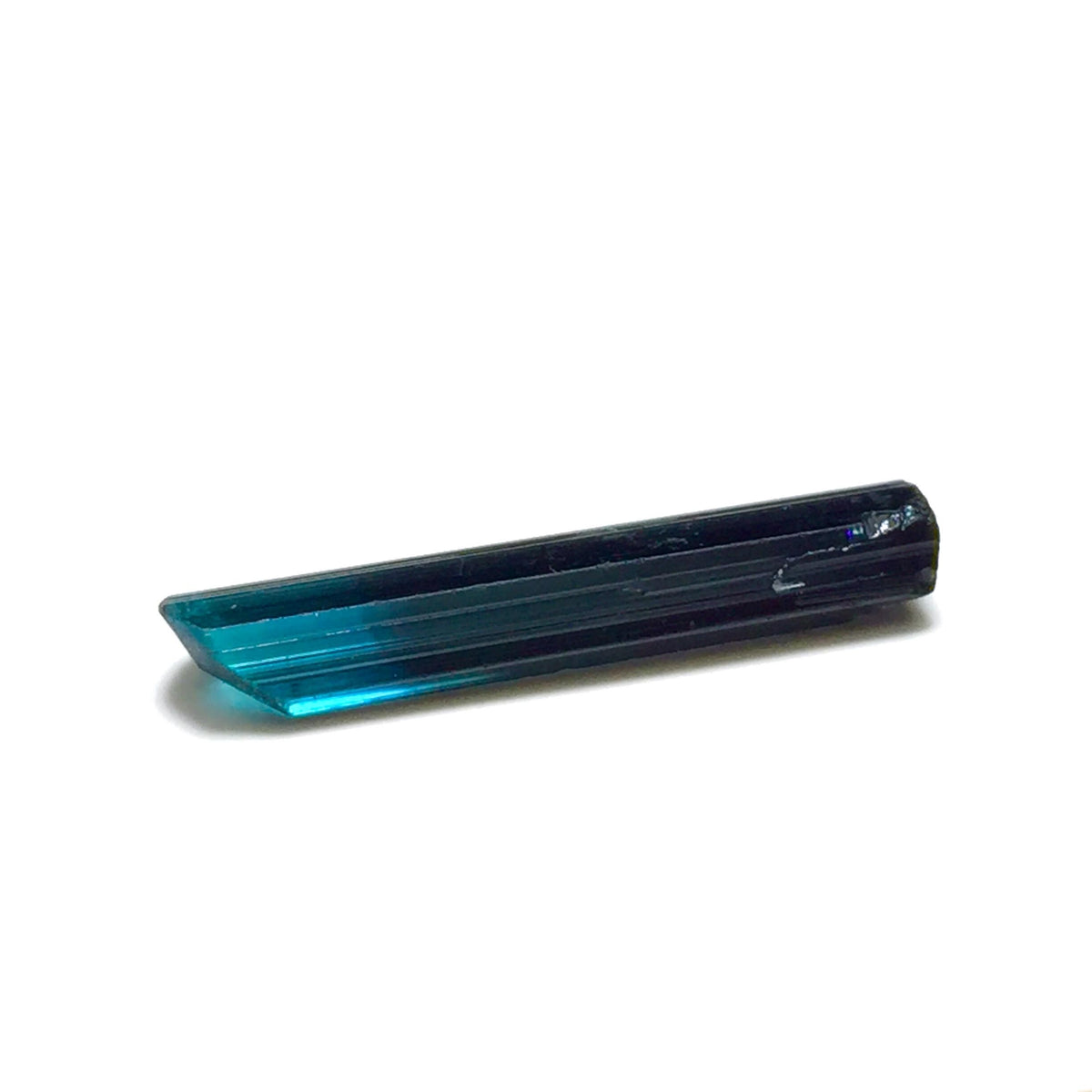 Neon Electric Blue Cap Bi Tourmaline Crystal