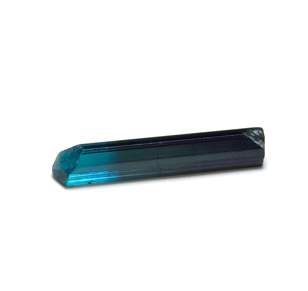 Neon Electric Blue Cap Bi Tourmaline Crystal