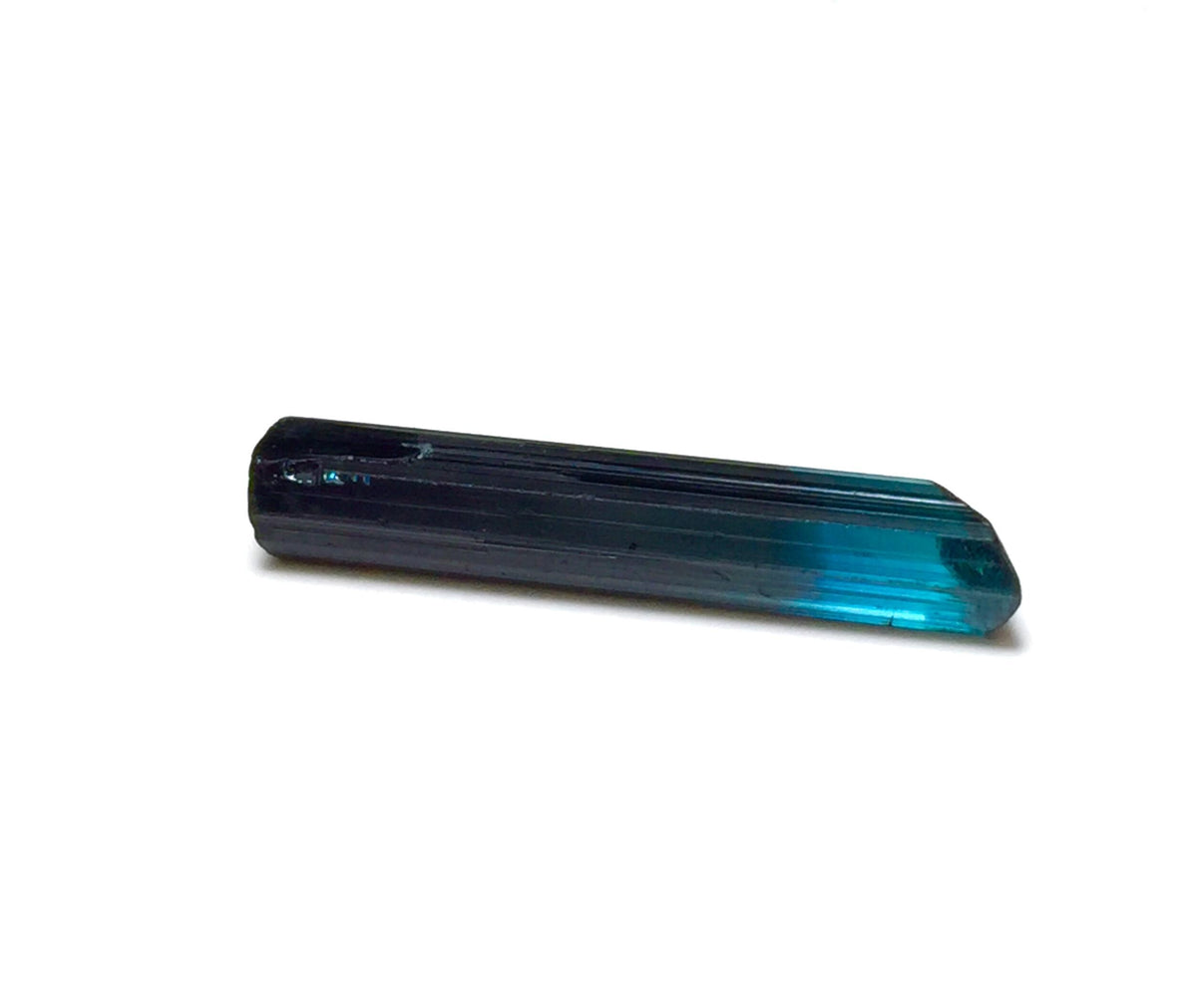 Neon Electric Blue Cap Bi Tourmaline Crystal