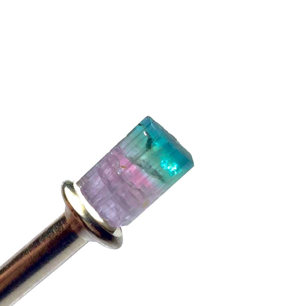 Blue Cap Watermelon Tourmaline Crystal