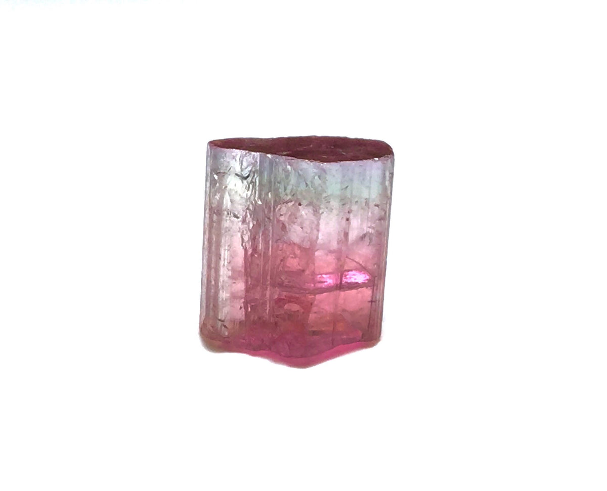 Hot Purple Cap Tri Colors Tourmaline Crystal