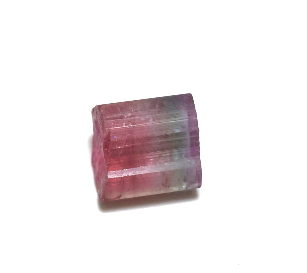 Hot Purple Cap Tri Colors Tourmaline Crystal