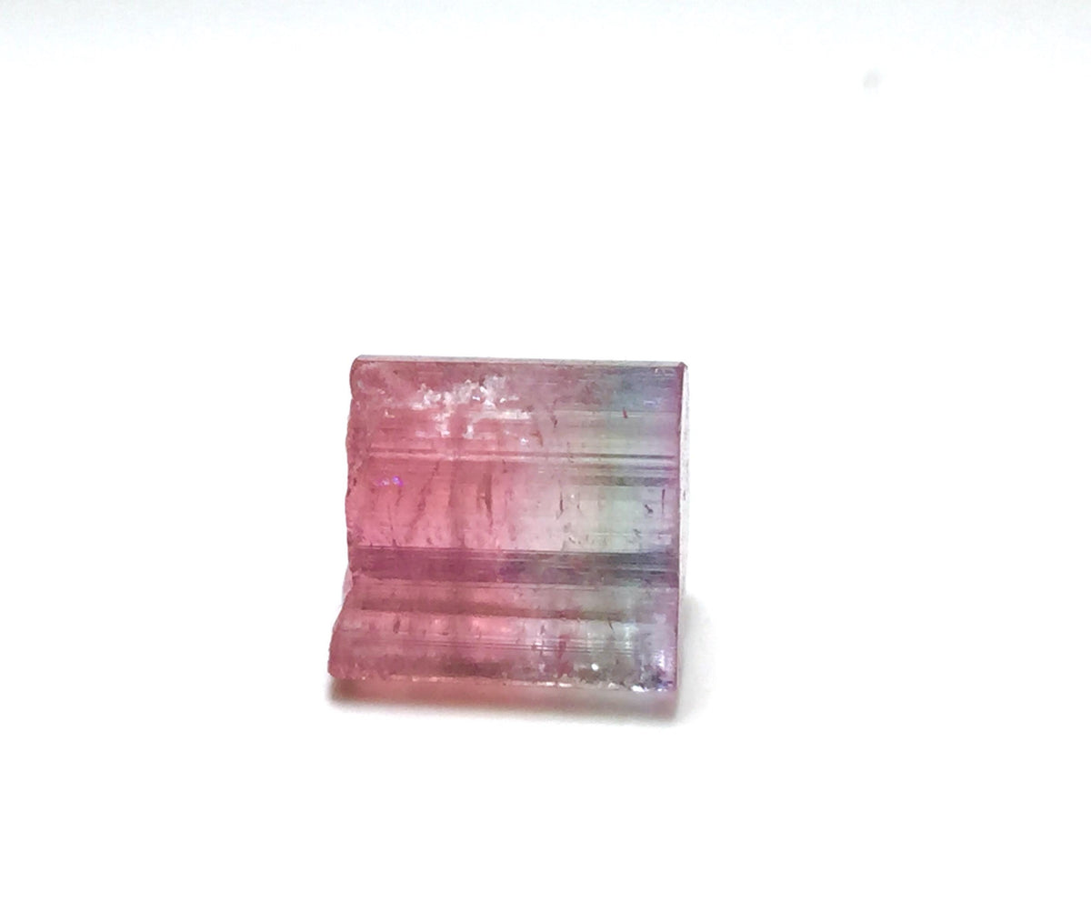 Hot Purple Cap Tri Colors Tourmaline Crystal
