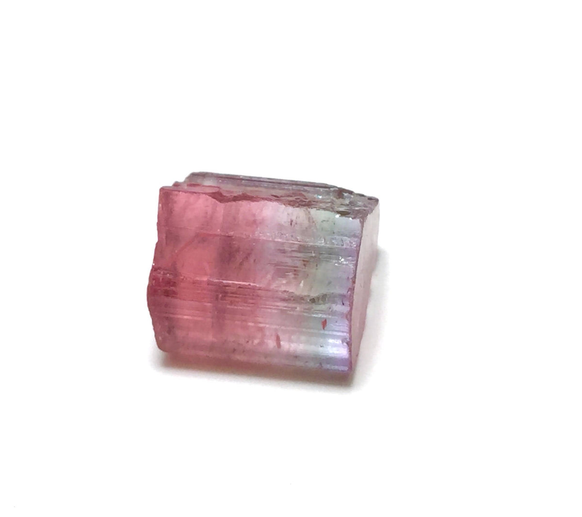 Hot Purple Cap Tri Colors Tourmaline Crystal