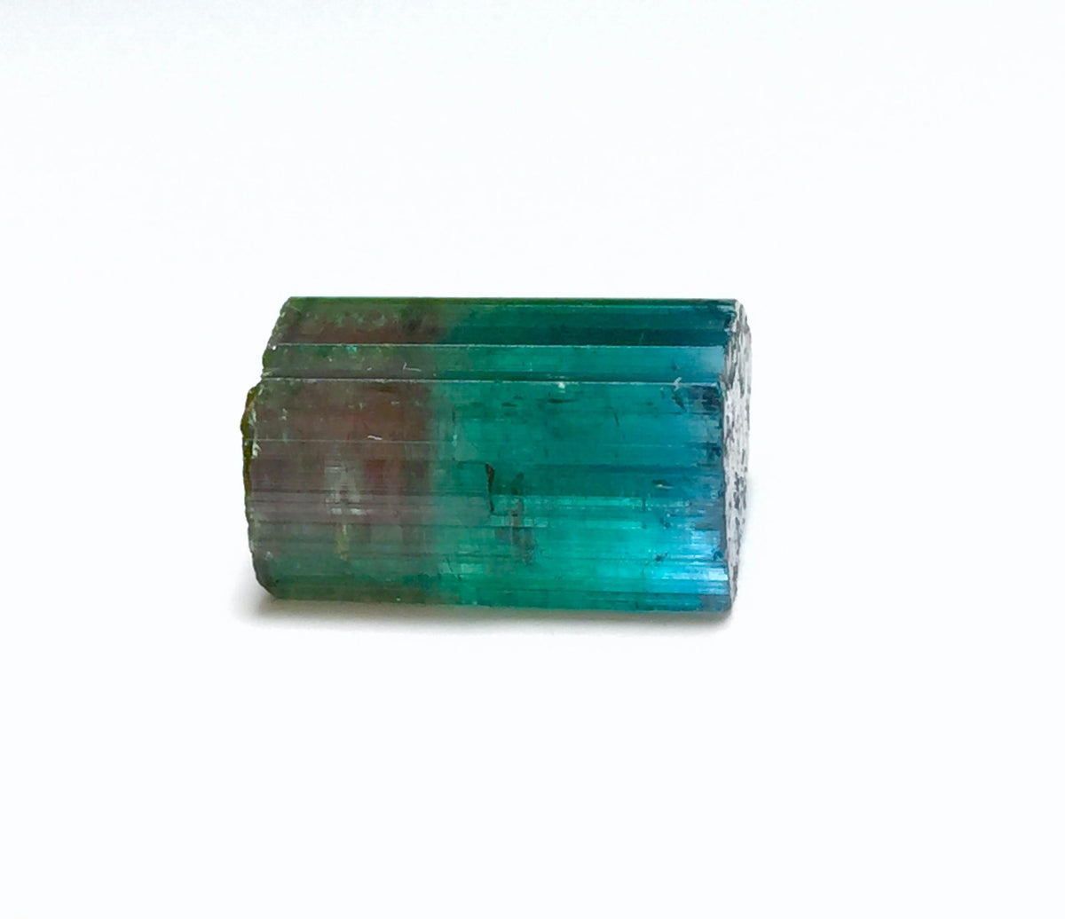 Neon Electric Blue Cap Bi Tourmaline Crystal