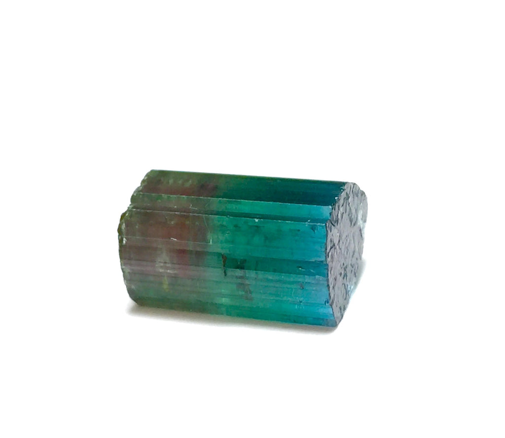 Neon Electric Blue Cap Bi Tourmaline Crystal