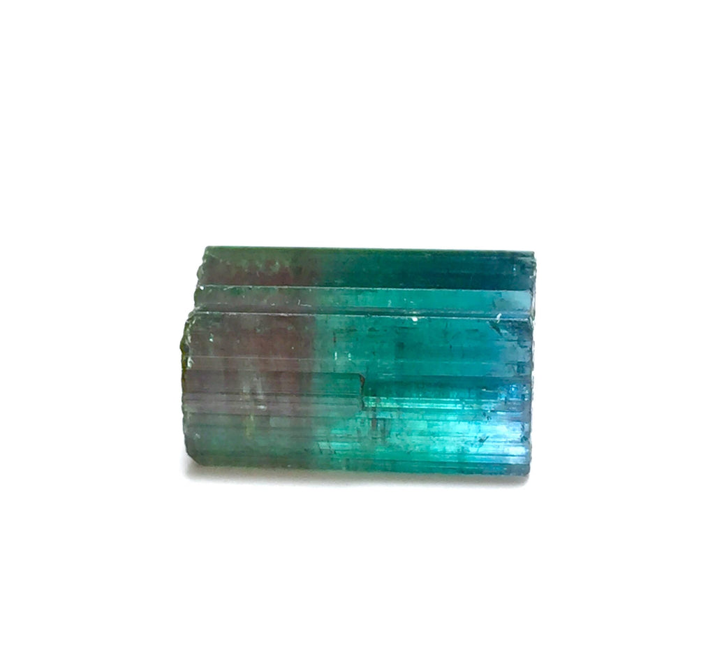 Neon Electric Blue Cap Bi Tourmaline Crystal