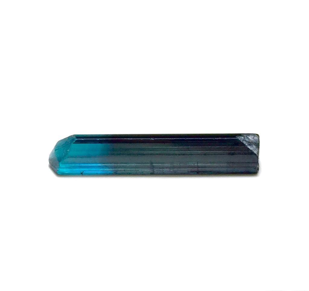 Neon Electric Blue Cap Bi Tourmaline Crystal