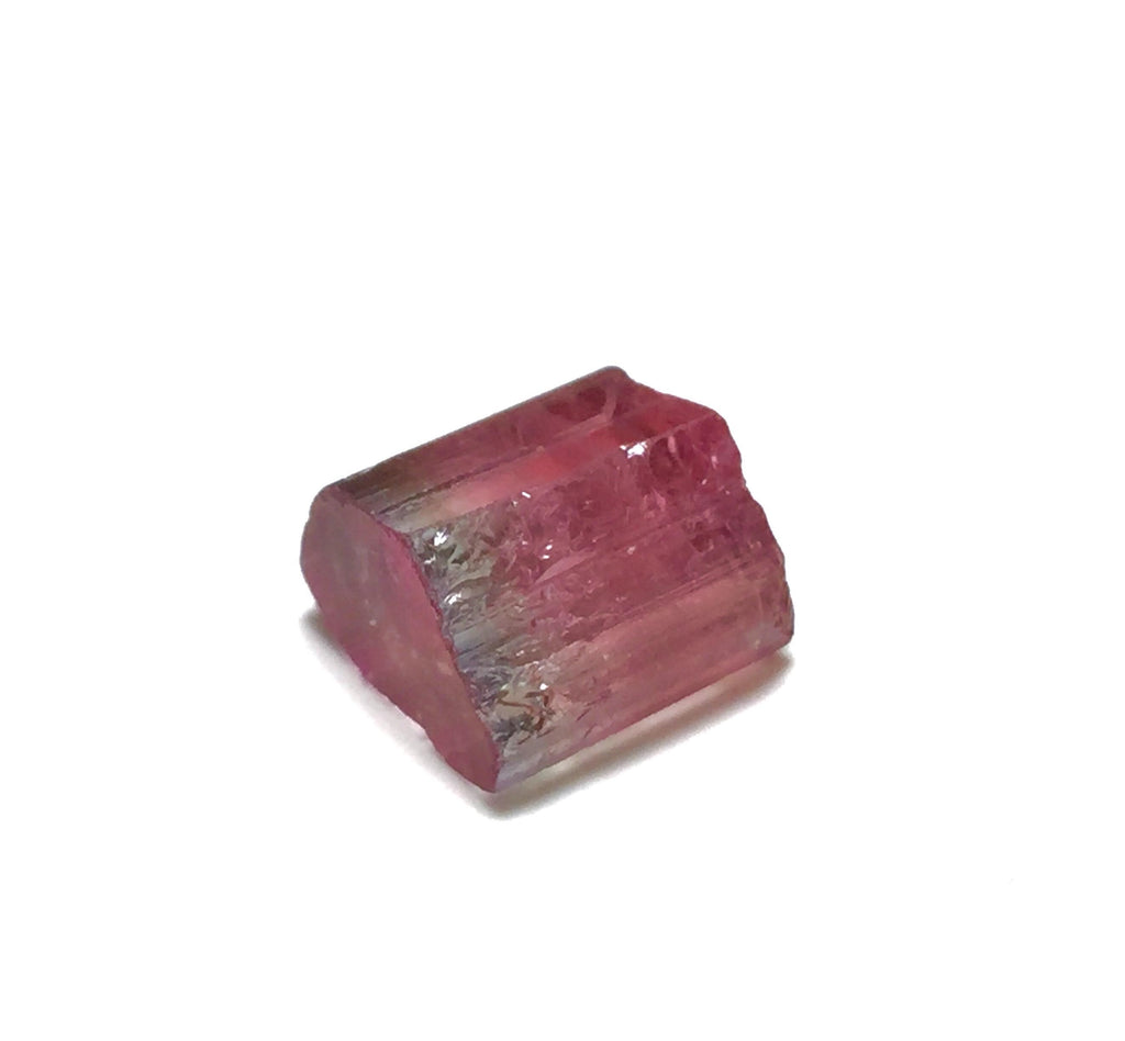 Hot Purple Cap Tri Colors Tourmaline Crystal