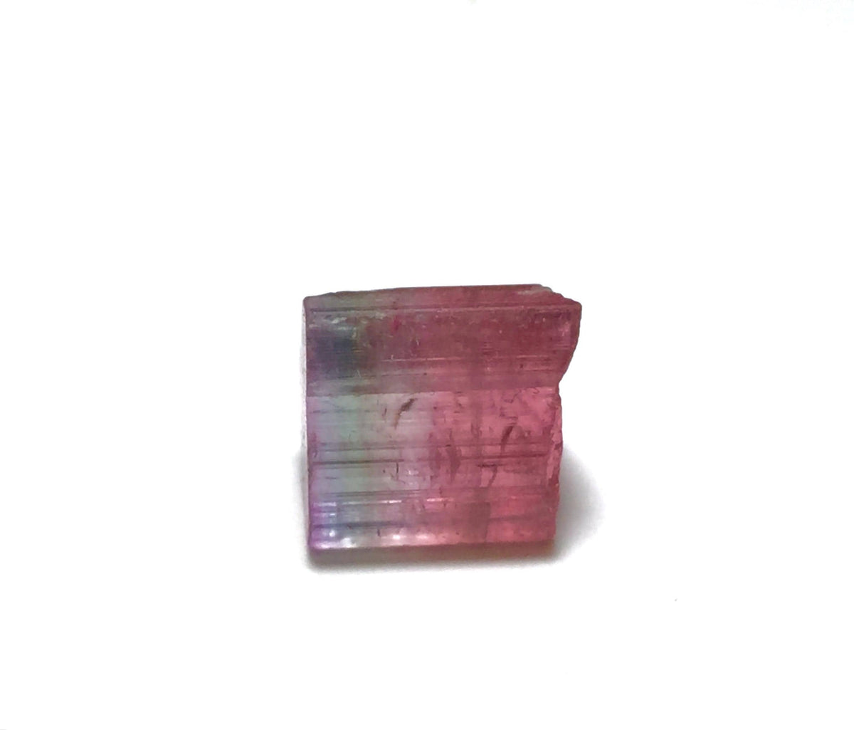 Hot Purple Cap Tri Colors Tourmaline Crystal