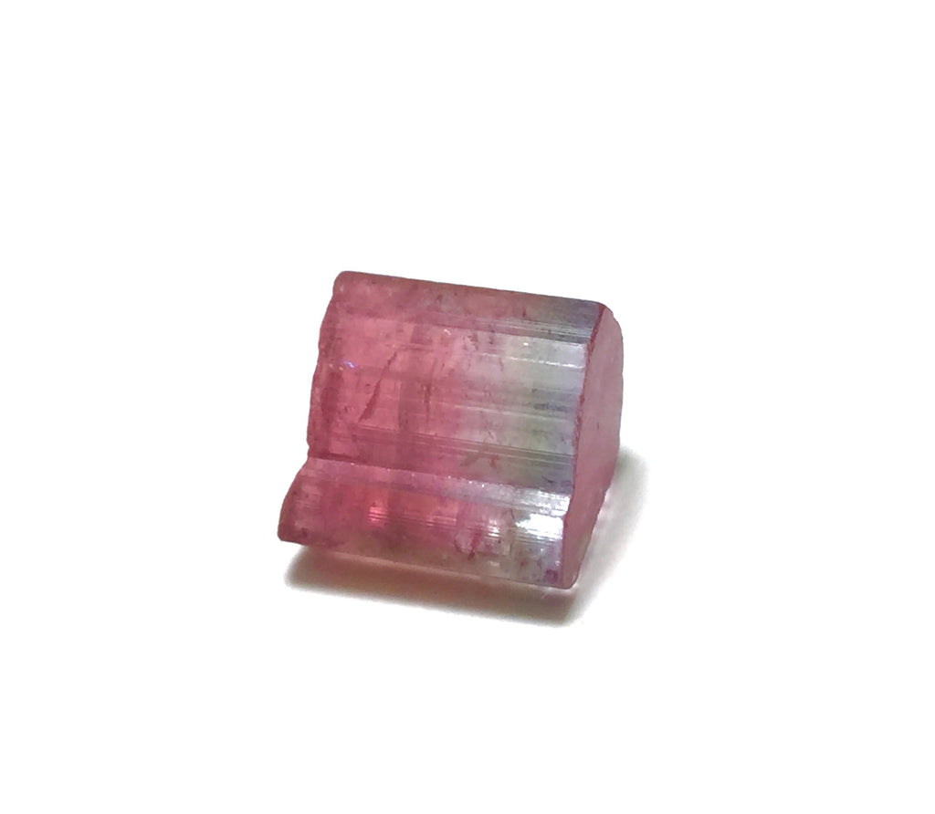 Hot Purple Cap Tri Colors Tourmaline Crystal