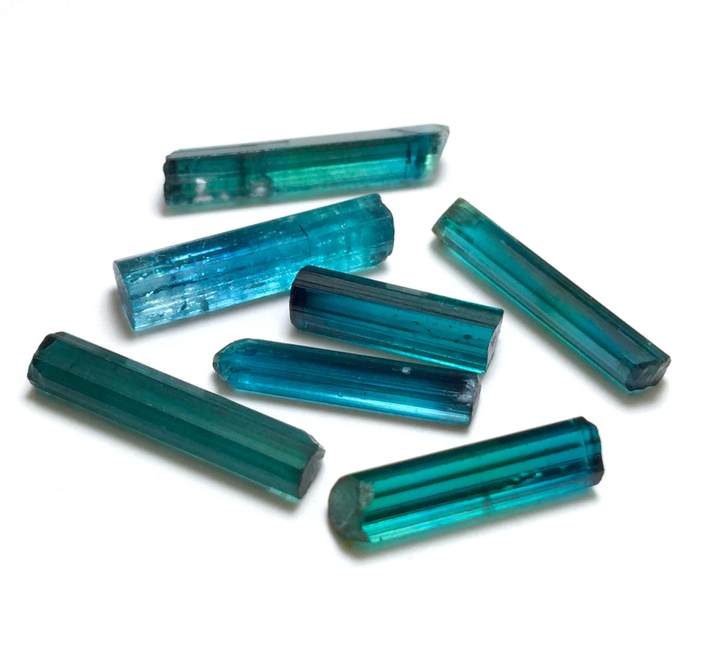 Neon Blue Terminated Tourmaline Crystals lot