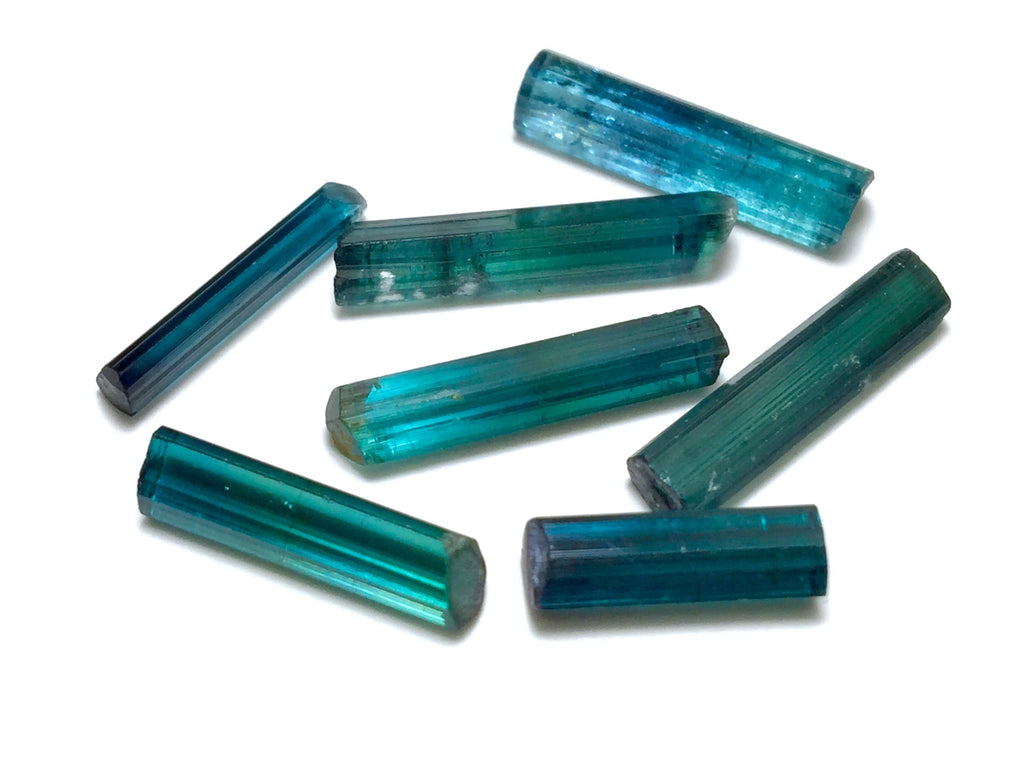 Neon Blue Terminated Tourmaline Crystals lot