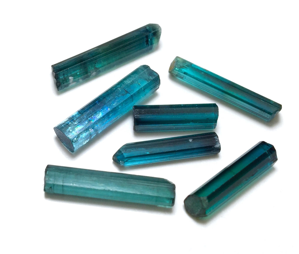 Neon Blue Terminated Tourmaline Crystals lot