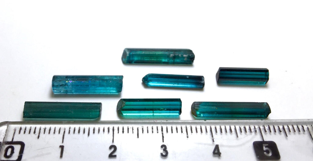 Neon Blue Terminated Tourmaline Crystals lot