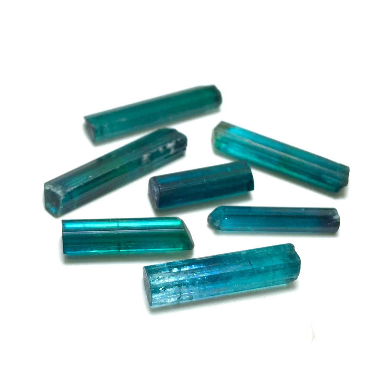 Neon Blue Terminated Tourmaline Crystals lot