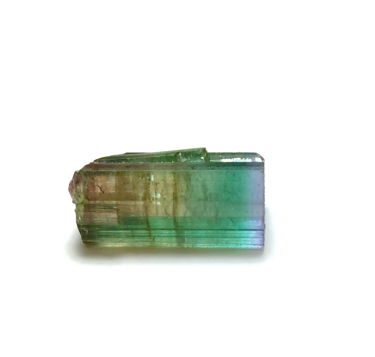 Purple Cap Tri Color Terminated Tourmaline Crystal