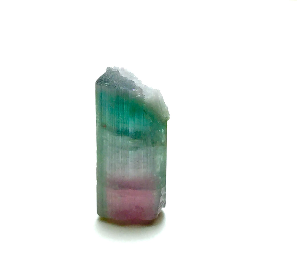 Rainbow Tourmaline Crystal – Rare Color Zoning, Afghan Mineral Specimen
