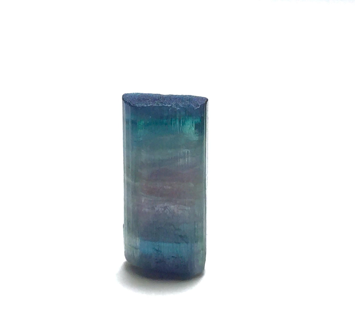 Pendant Size 6.5 Carat Bicolor Indicolite Tourmaline Crystal | Raw Pech Mine, Afghanistan Gemstone Rough