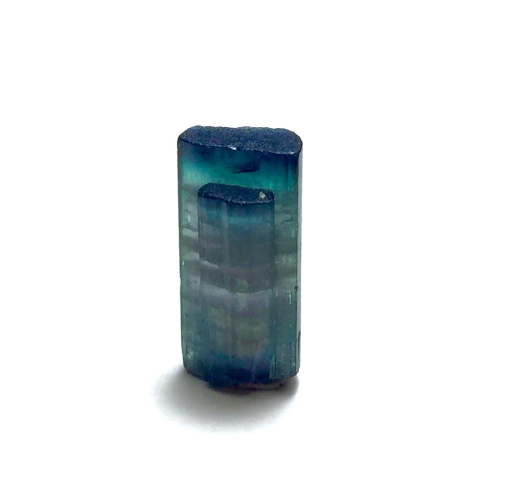 Pendant Size 6.5 Carat Bicolor Indicolite Tourmaline Crystal | Raw Pech Mine, Afghanistan Gemstone Rough