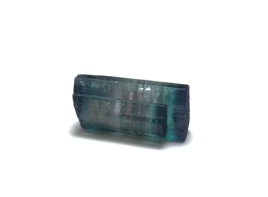Pendant Size 6.5 Carat Bicolor Indicolite Tourmaline Crystal | Raw Pech Mine, Afghanistan Gemstone Rough