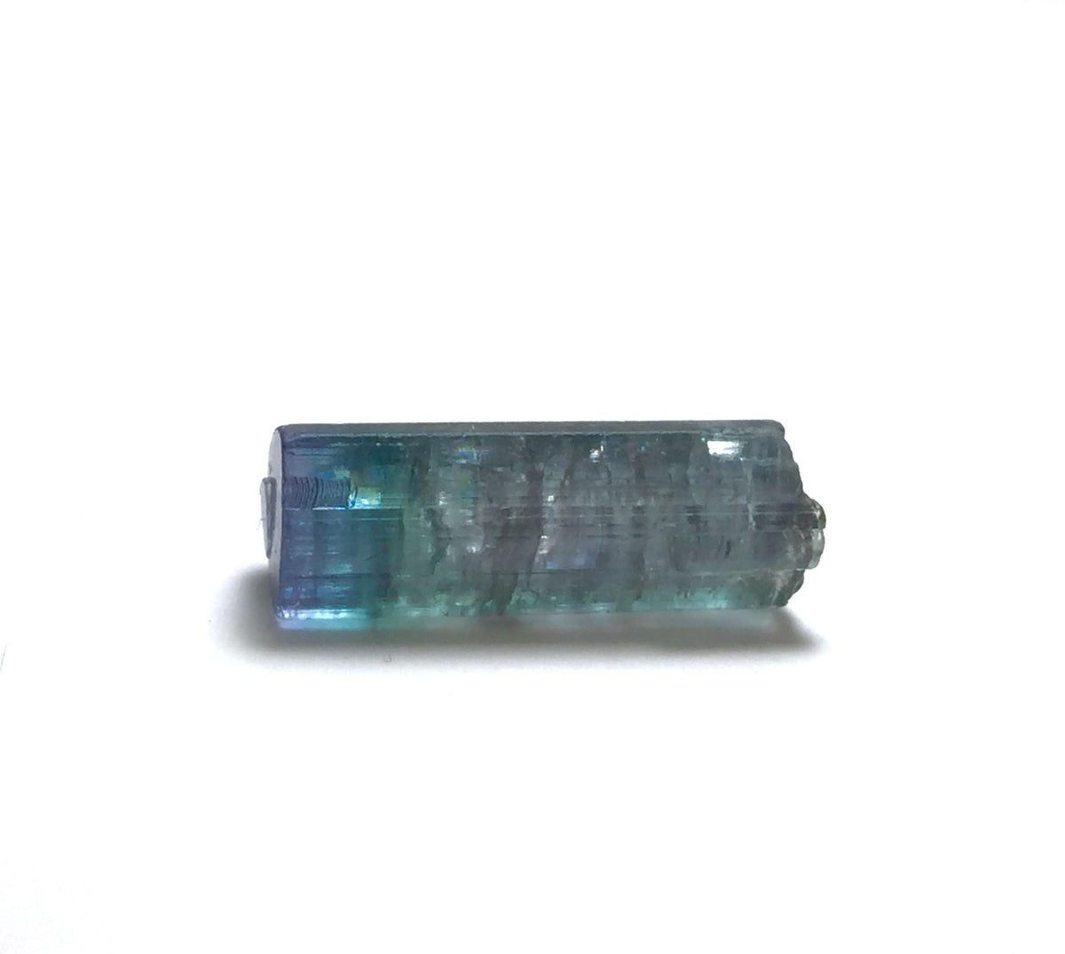 Bicolor Indicolite Tourmaline Crystal Rough | Paprok Mine, Afghanistan