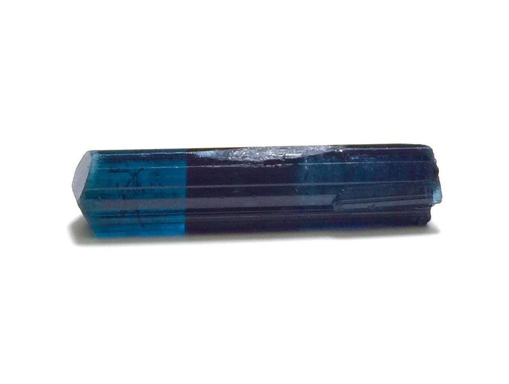 Rare 19ct Bi-Color Blue Tourmaline Crystal from Pech Mine, Afghanistan