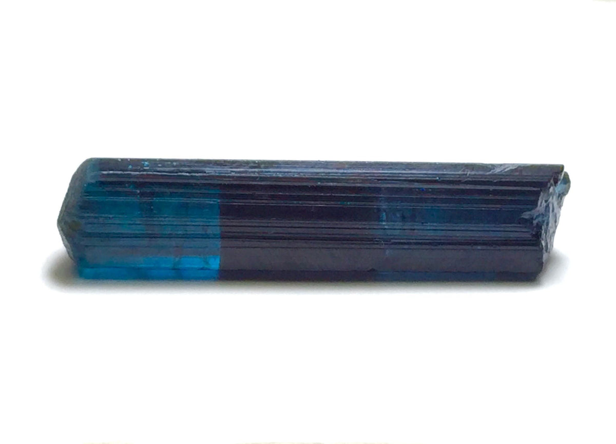 Rare 19ct Bi-Color Blue Tourmaline Crystal from Pech Mine, Afghanistan