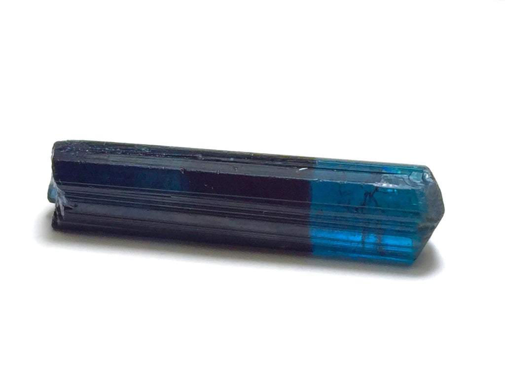 Rare 19ct Bi-Color Blue Tourmaline Crystal from Pech Mine, Afghanistan