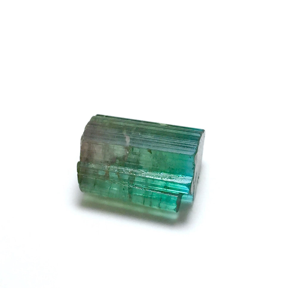 Bi-Color Watermelon Tourmaline Crystal - Pink & Green Afghan Tourmaline Rough