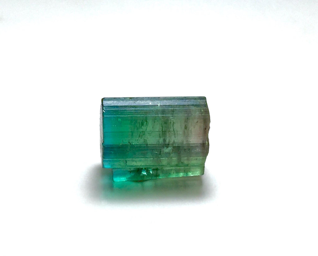 Bi-Color Watermelon Tourmaline Crystal - Pink & Green Afghan Tourmaline Rough