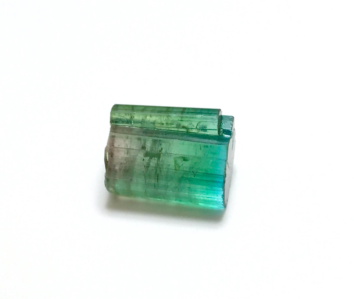 Bi-Color Watermelon Tourmaline Crystal - Pink & Green Afghan Tourmaline Rough