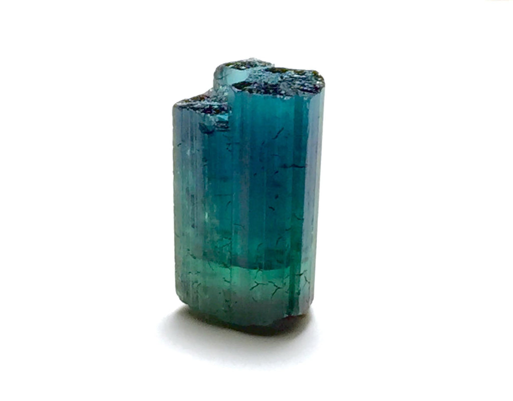 Vibrant Raw Blue-Green Tourmaline Crystal | 11.5 Ct Natural Watermelon Tourmaline Specimen