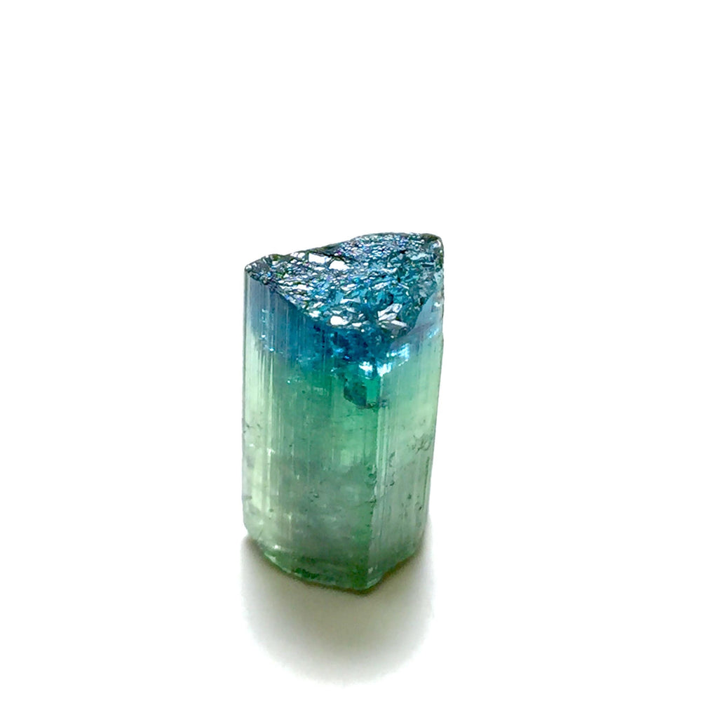 Natural Bi-Color Tourmaline Crystal – Blue Indicolite Cap – Pech Mine, Afghanistan