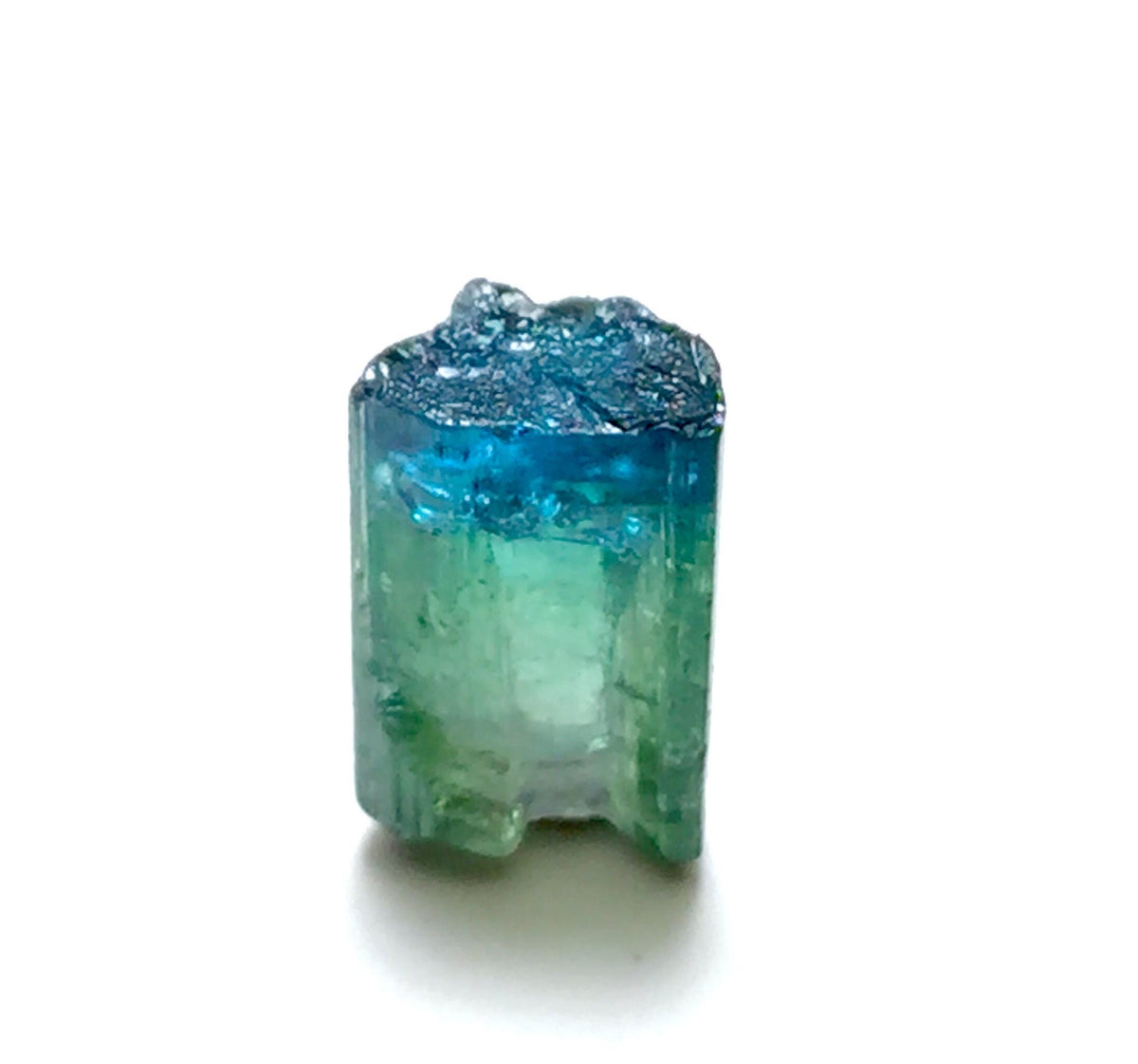 Natural Bi-Color Tourmaline Crystal – Blue Indicolite Cap – Pech Mine, Afghanistan