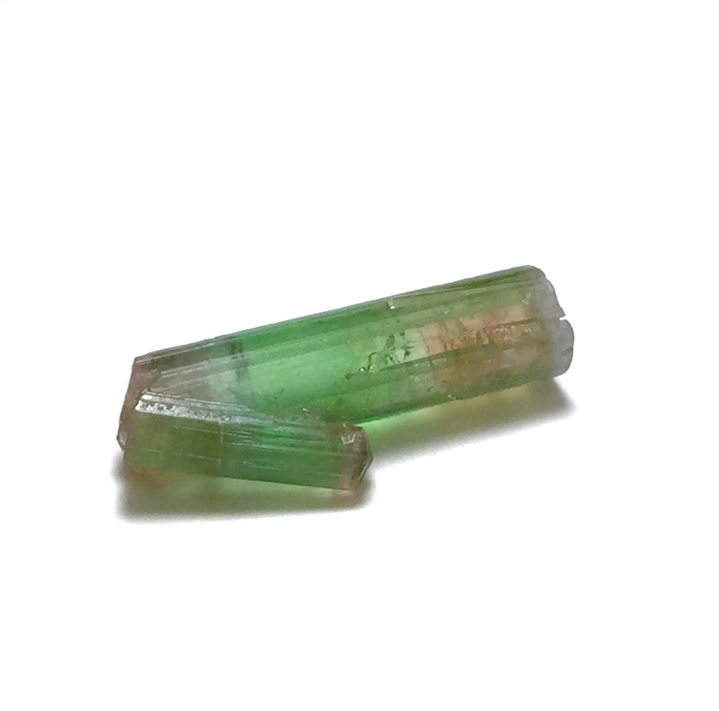 7.3 Carat Bi-Color Watermelon Tourmaline Crystal with Albite - Paprok Mine