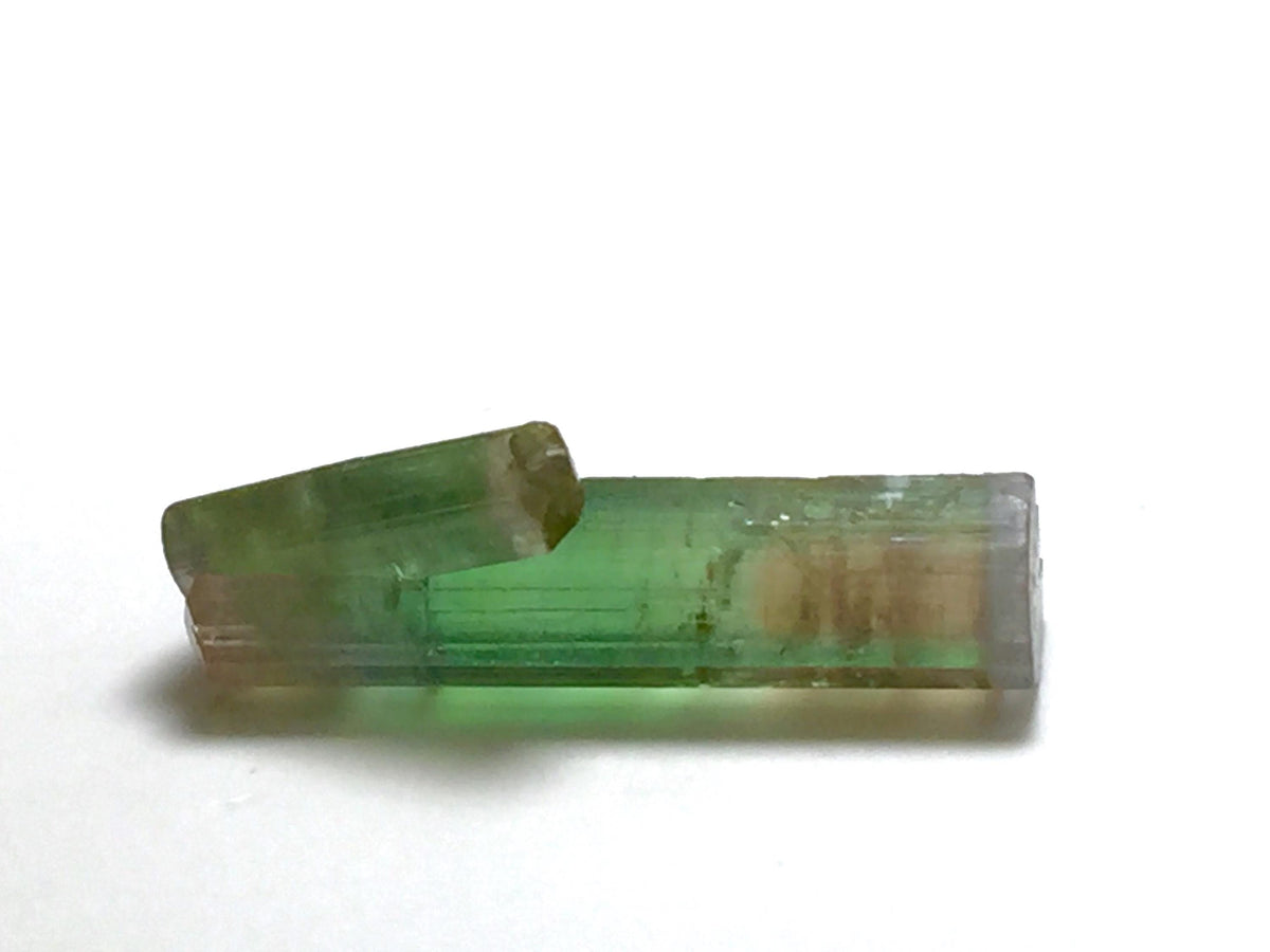 7.3 Carat Bi-Color Watermelon Tourmaline Crystal with Albite - Paprok Mine