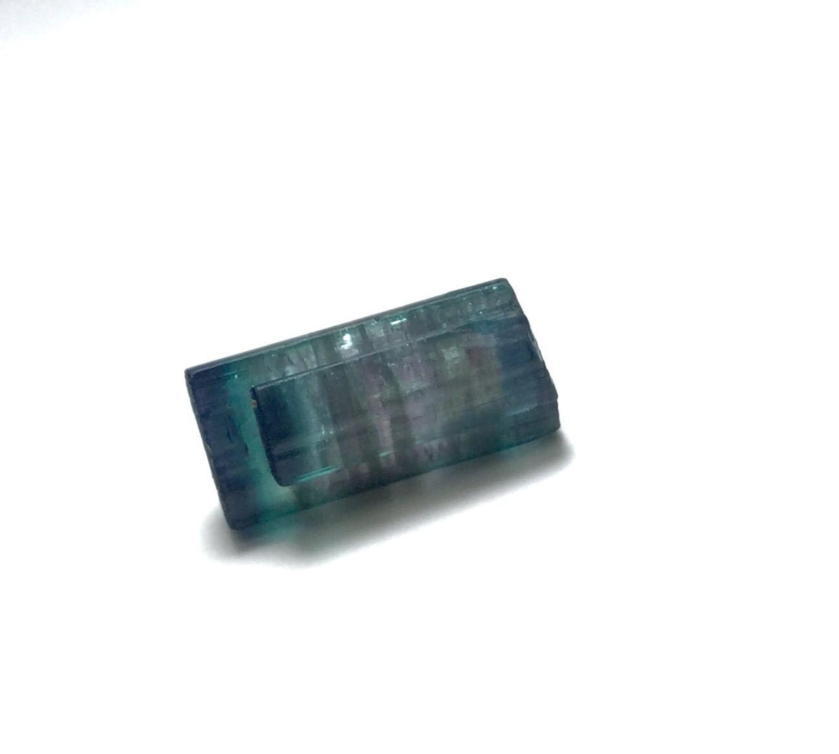Pendant Size 6.5 Carat Bicolor Indicolite Tourmaline Crystal | Raw Pech Mine, Afghanistan Gemstone Rough