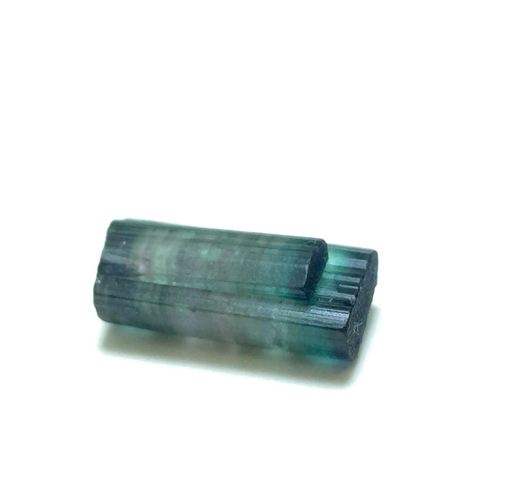 Pendant Size 6.5 Carat Bicolor Indicolite Tourmaline Crystal | Raw Pech Mine, Afghanistan Gemstone Rough