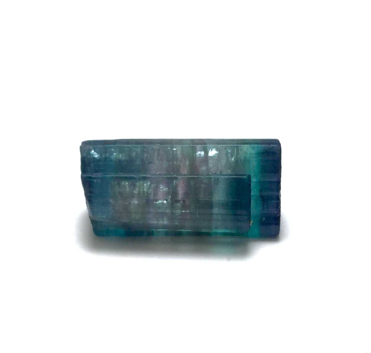 Pendant Size 6.5 Carat Bicolor Indicolite Tourmaline Crystal | Raw Pech Mine, Afghanistan Gemstone Rough