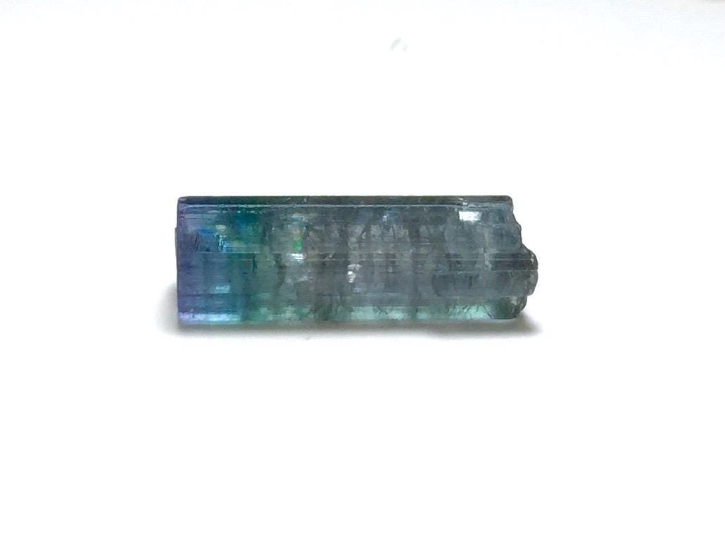 Bicolor Indicolite Tourmaline Crystal Rough | Paprok Mine, Afghanistan